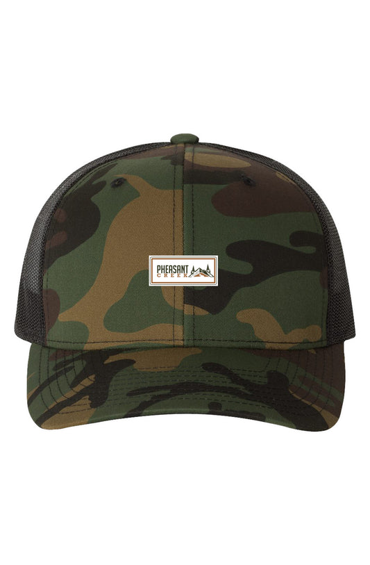 Pheasant Creek Green Camo/ Black Trucker-Cap