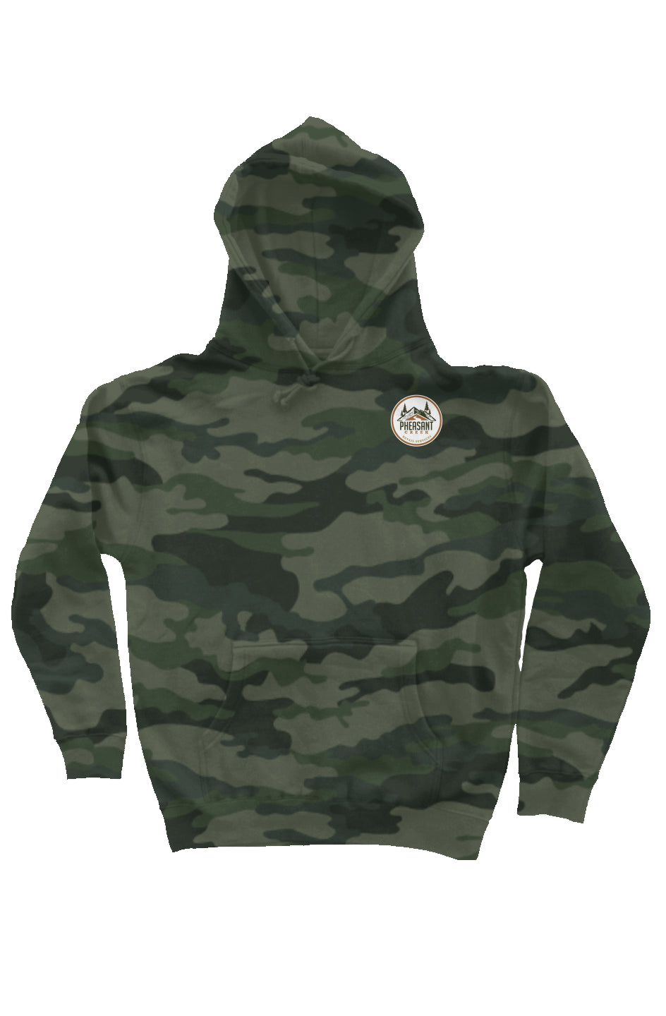 Pheasant Creek Camo Independent Trading Heavyweight Hoodie