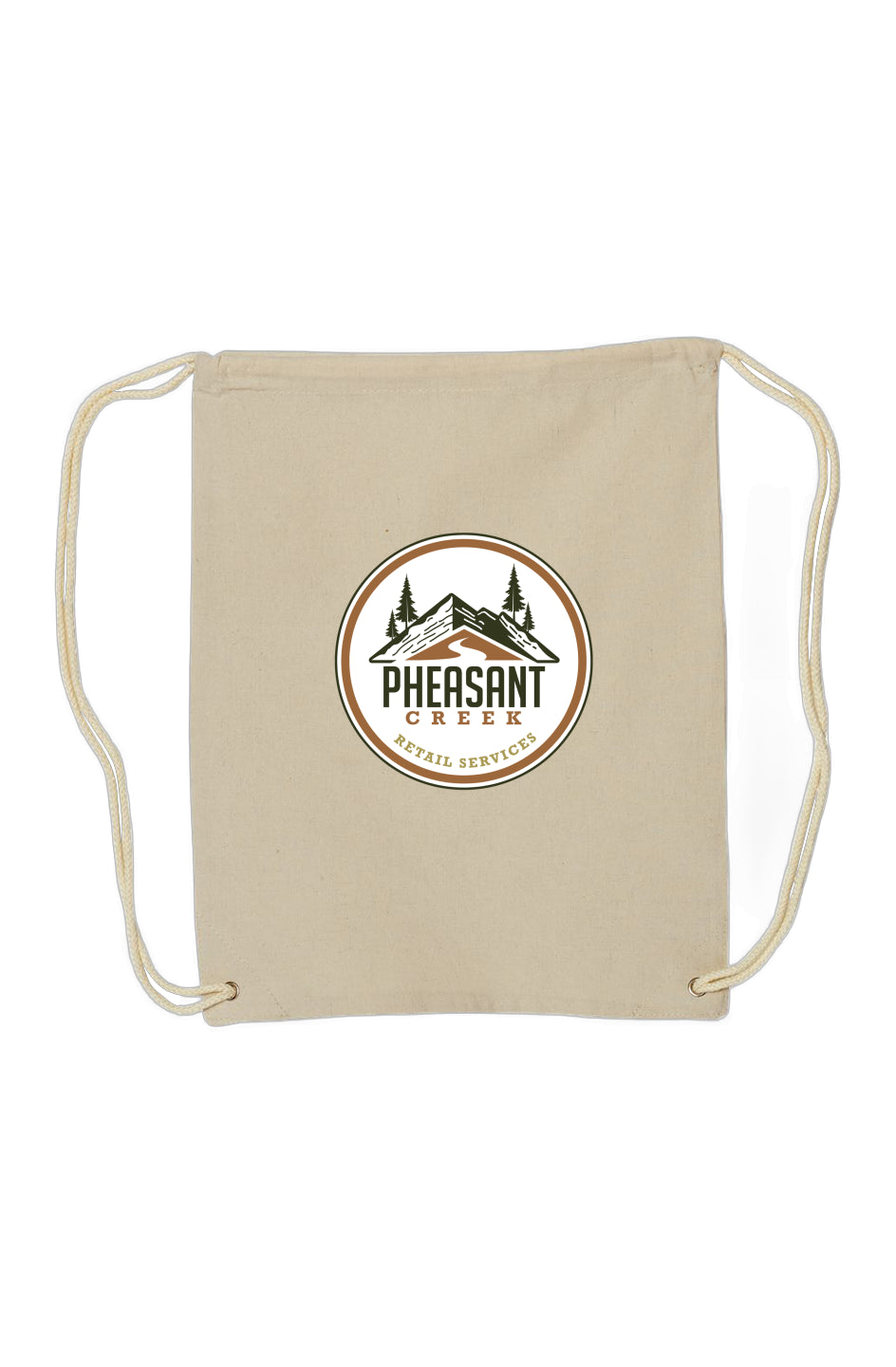 Pheasant Creek Canvas Drawstring Backpack