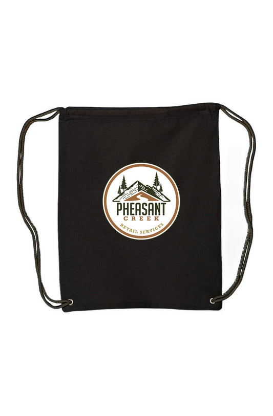 Pheasant Creek Canvas Drawstring Backpack